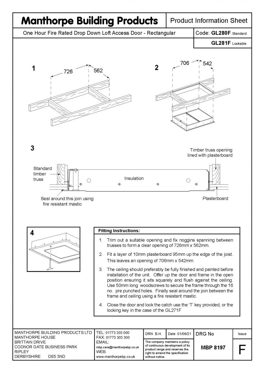 GL280F Fitting Instructions