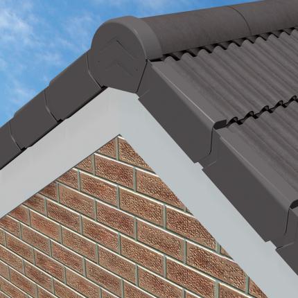 SmartVerge PVCu Ridge End Caps | Manthorpe