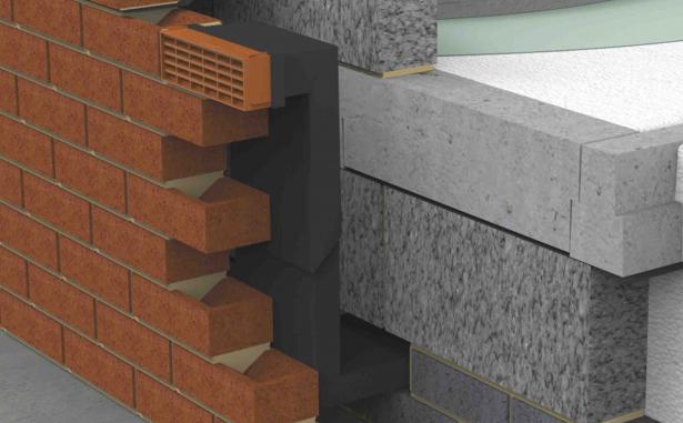Installed, Black Dual Extended Telescopic Underfloor Vent with Terracotta Air Brick